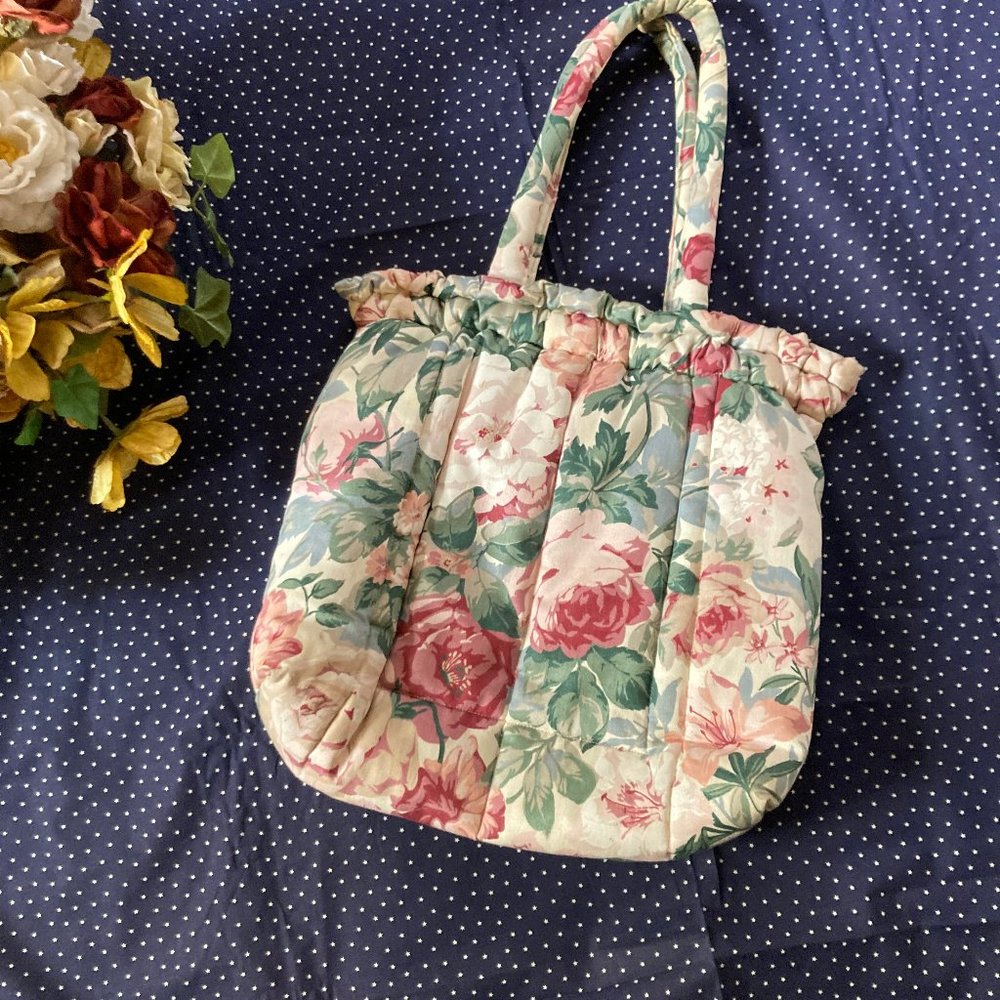 large floral quilted bag